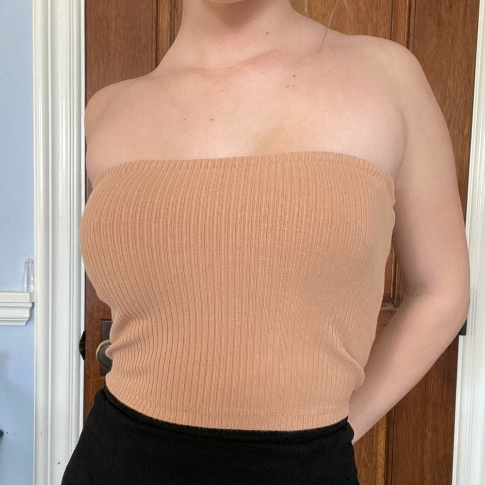 BDG CROPPED TAN TUBE TOP